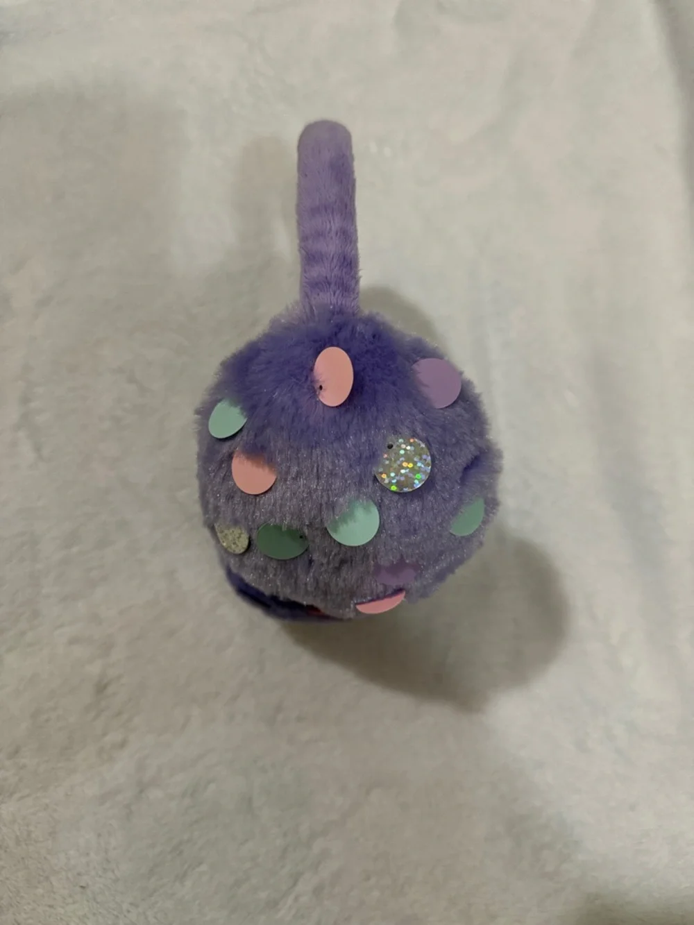 Claire’s Kids Purple Plush Earmuff Headphones - Soft Fuzzy Ear Warmers